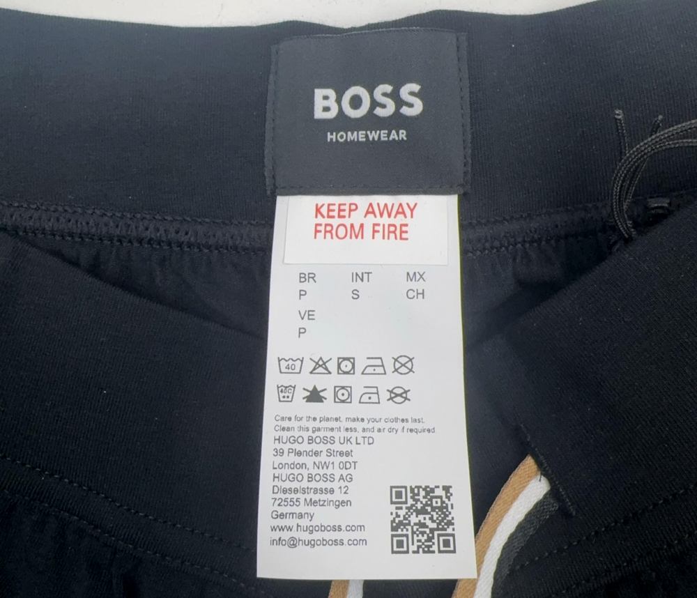 Boss Unique Shorts CW Sweat Mens Small Black Homewear Cotton Stretch Logo Lounge - Picture 2 of 7